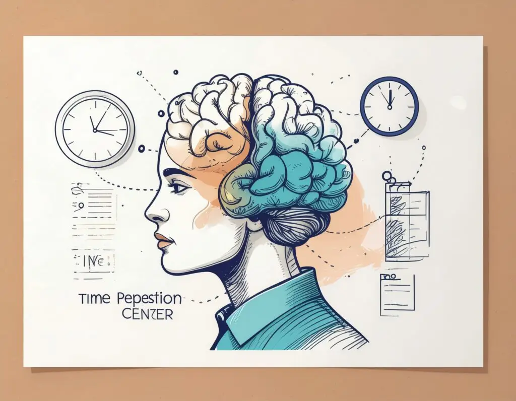 Person using a visual timer and planning tools to manage ADHD time blindness