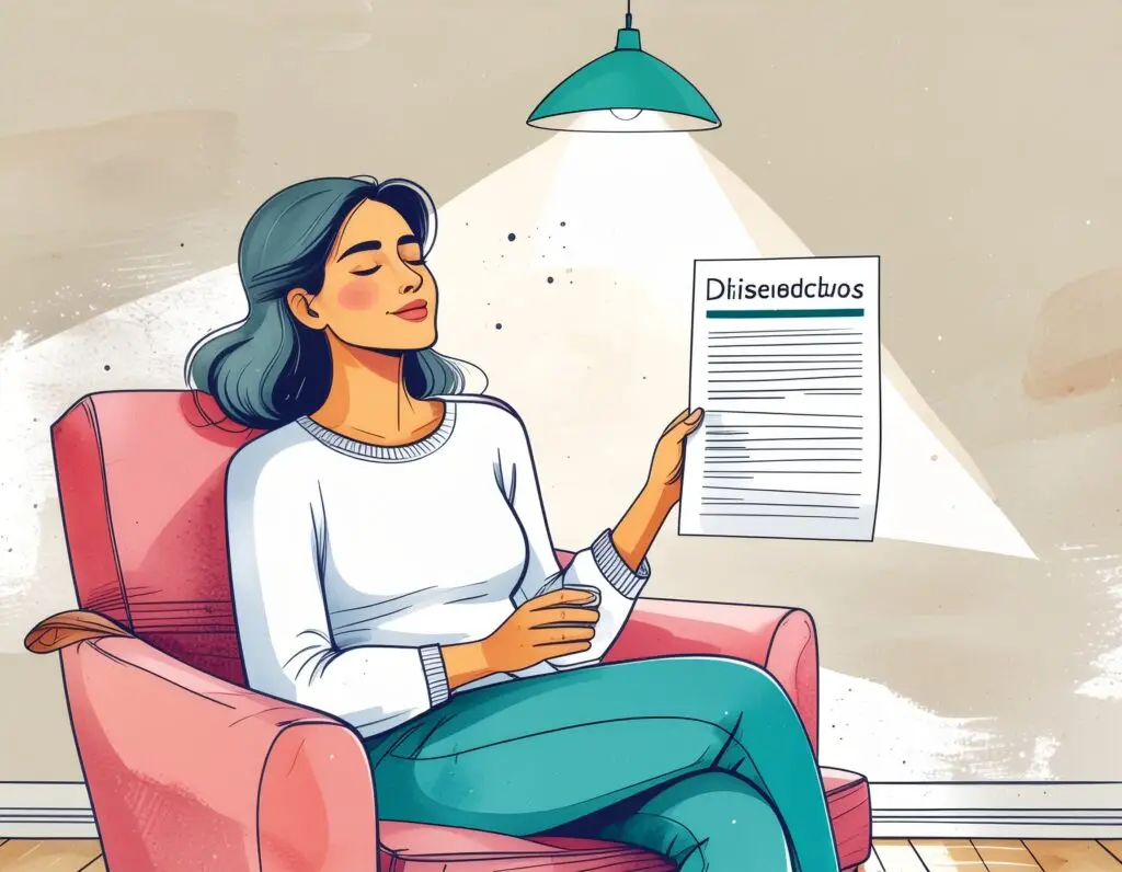 Woman feeling relief after receiving a late ADHD diagnosis