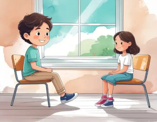 Contrast between a hyperactive boy and a daydreaming girl in a classroom, illustrating different ADHD presentations